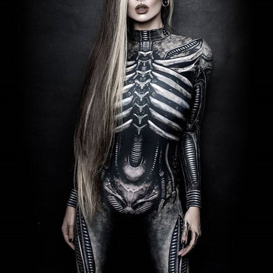 Women's Skeleton Skull Bodysuits - Retrorobe