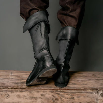Medieval Laced High Boots