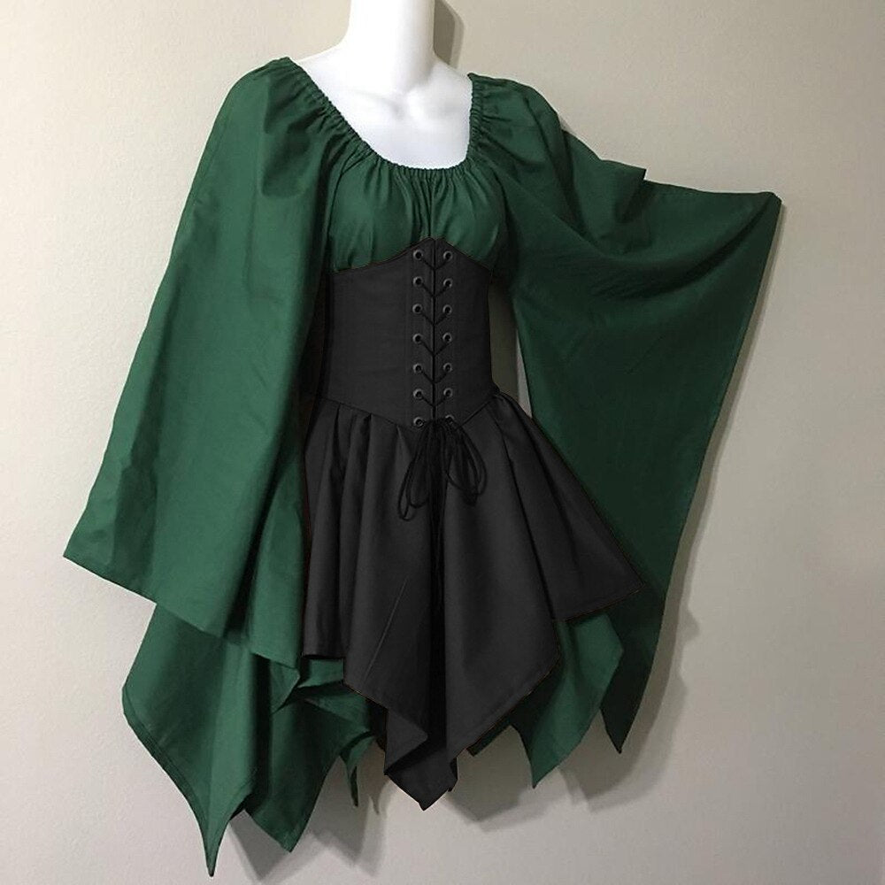 Irish Style Medieval Women's U-Neck Archery Cocktail Dress