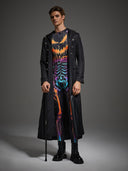 2-teiliges Halloween-Kostümset mit Neon-Skelett und Vampir für Herren