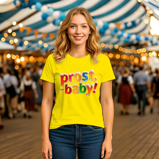 Women's Oktoberfest Prost Baby Graphic T-shirt