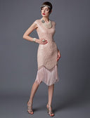 Art Deco Sequin Tassel Flapper Cocktail Dress