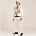 Men's White Gold-Braid Nutcracker 3-Piece Costume Set