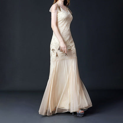 Mermaid Beaded Sequin Mesh Gown