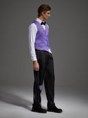 Men's Purple Harlequin Tailcoat 3-Piece Halloween Costume