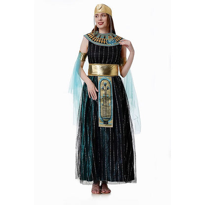 Cleopatra Costume Black Egyptian Queen Dress