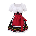 Bavarian Oktoberfest Short Red Dirndl Costume - Retrorobe