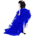 Women's Gothic High-Low Ruffle Tulle Halloween Skirt