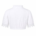 Women’s Oktoberfest White Sweetheart Puff Sleeve Dirndl Blouse