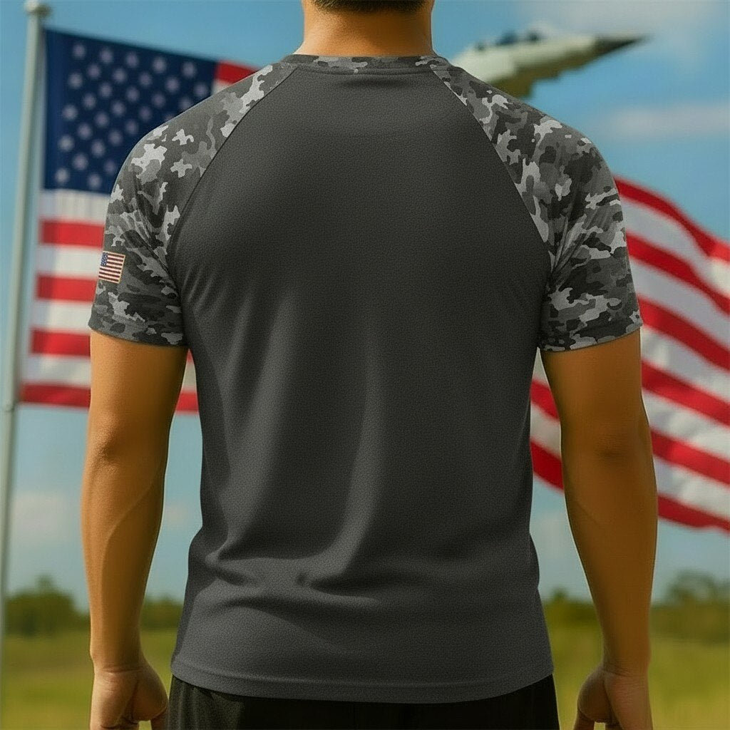 Men's American 250th Liberty Bell American Flag Camouflage Patriotic Printed T-shirt