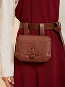 Women's Burgundy Medieval Overdress Costume Set