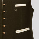 Set da uomo composto da gilet tradizionale marrone anni '20 e berretto da newsboy, 2 pezzi