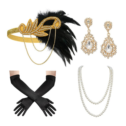 4Pcs 1920s Gatsby Accessory Set