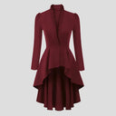 Steampunk High - Low Hem Long Jacket Dress - Retrorobe