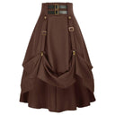 Steampunk Skirt Length Adjustable Skirt With Pocket - Retrorobe