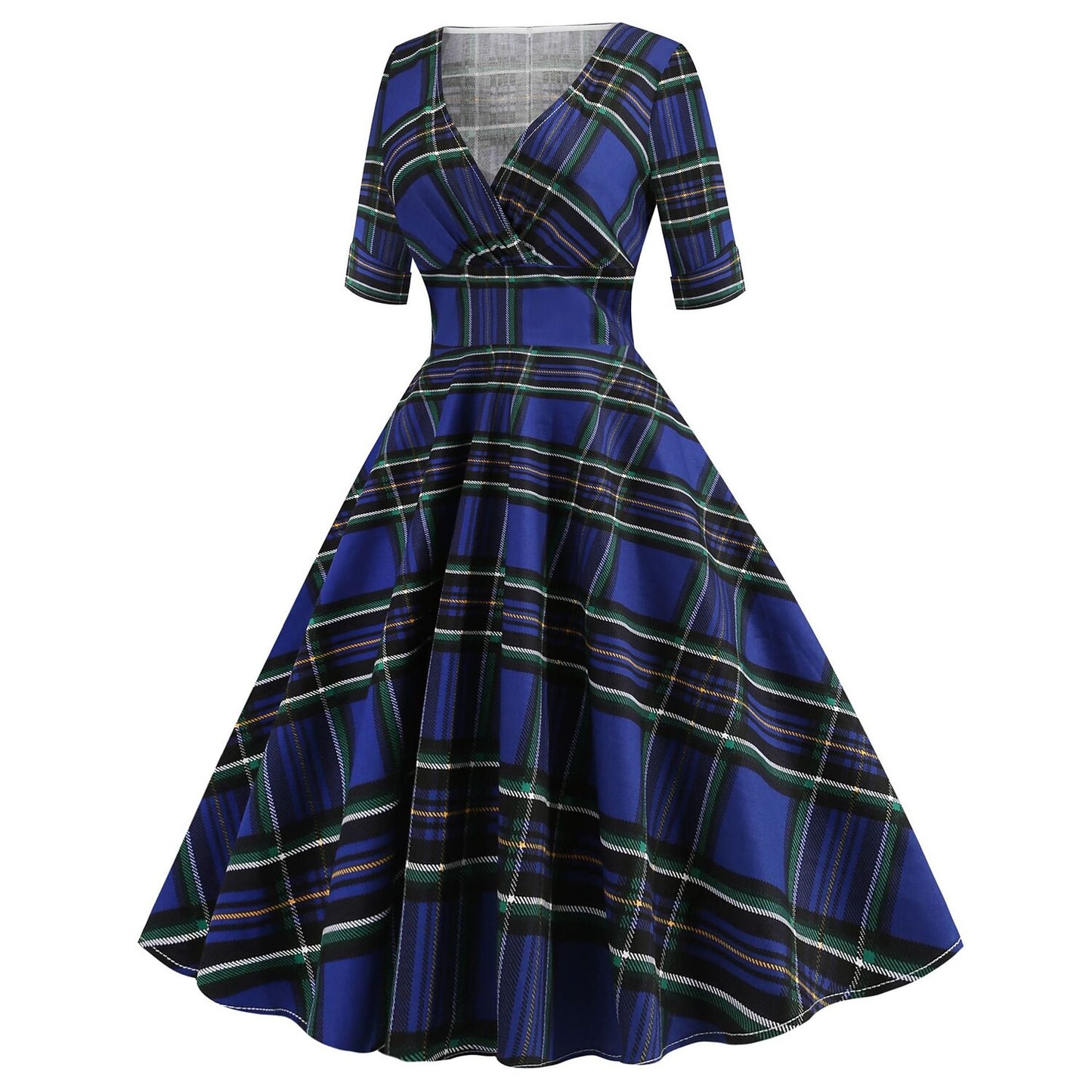 Christmas Plaid A-Line Dress