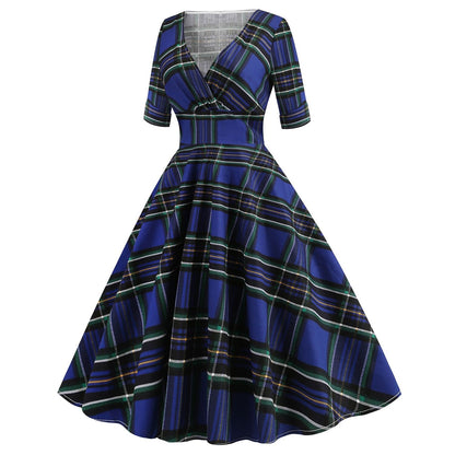 Christmas Plaid A-Line Dress