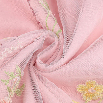 Floral Embroidered V-Neck Midi Dress