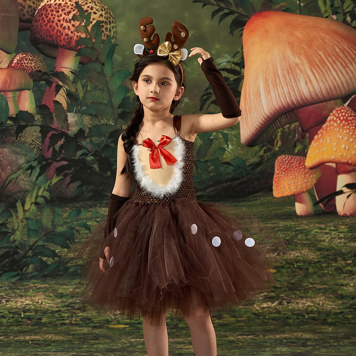 Girls' Reindeer Tutu Dress