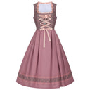 Oktoberfest Embroidery Dirndl Costume with Lace Apron - Retrorobe