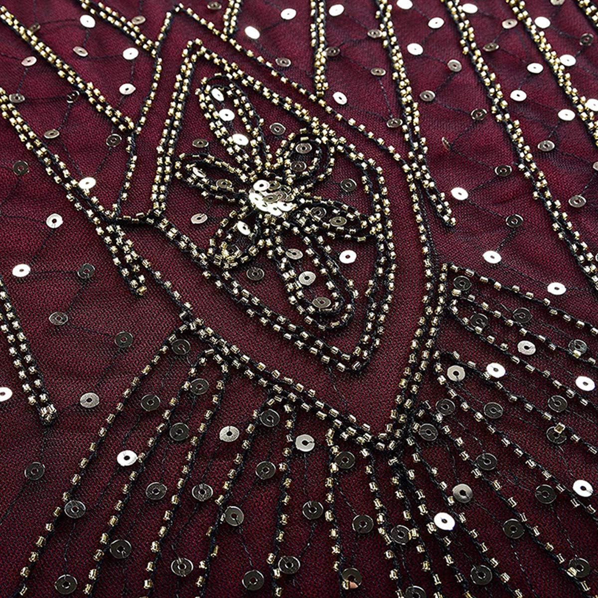 1920s Sequin Mermaid Gown with Accessory Set