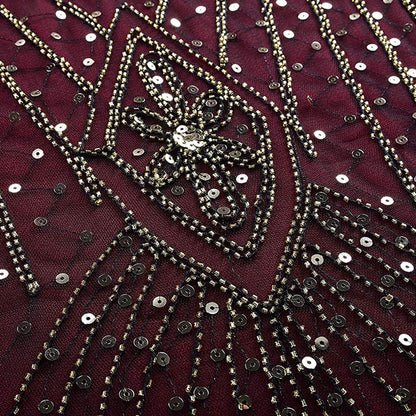 1920s Sequin Mermaid Gown with Accessory Set