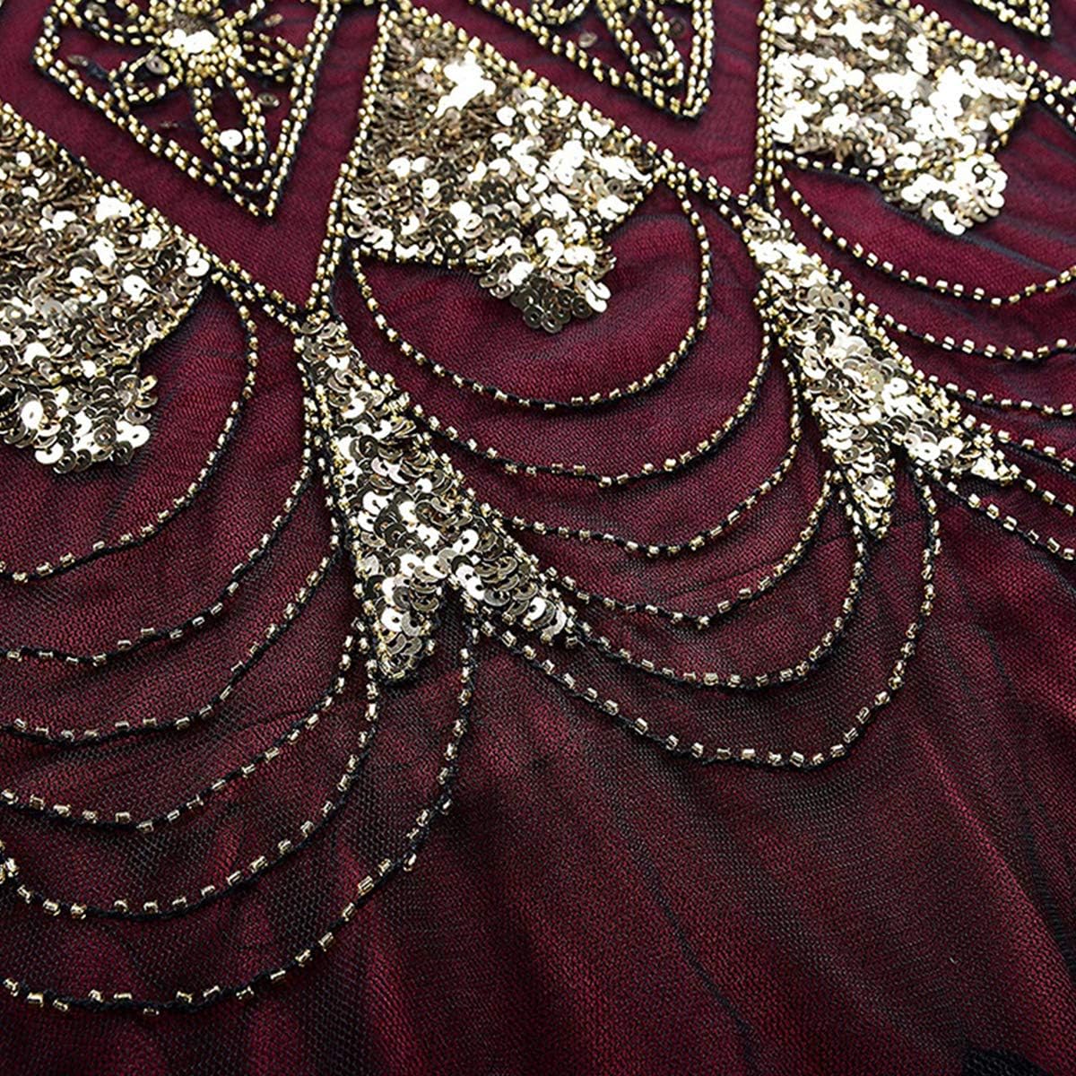 1920s Sequin Mermaid Gown with Accessory Set