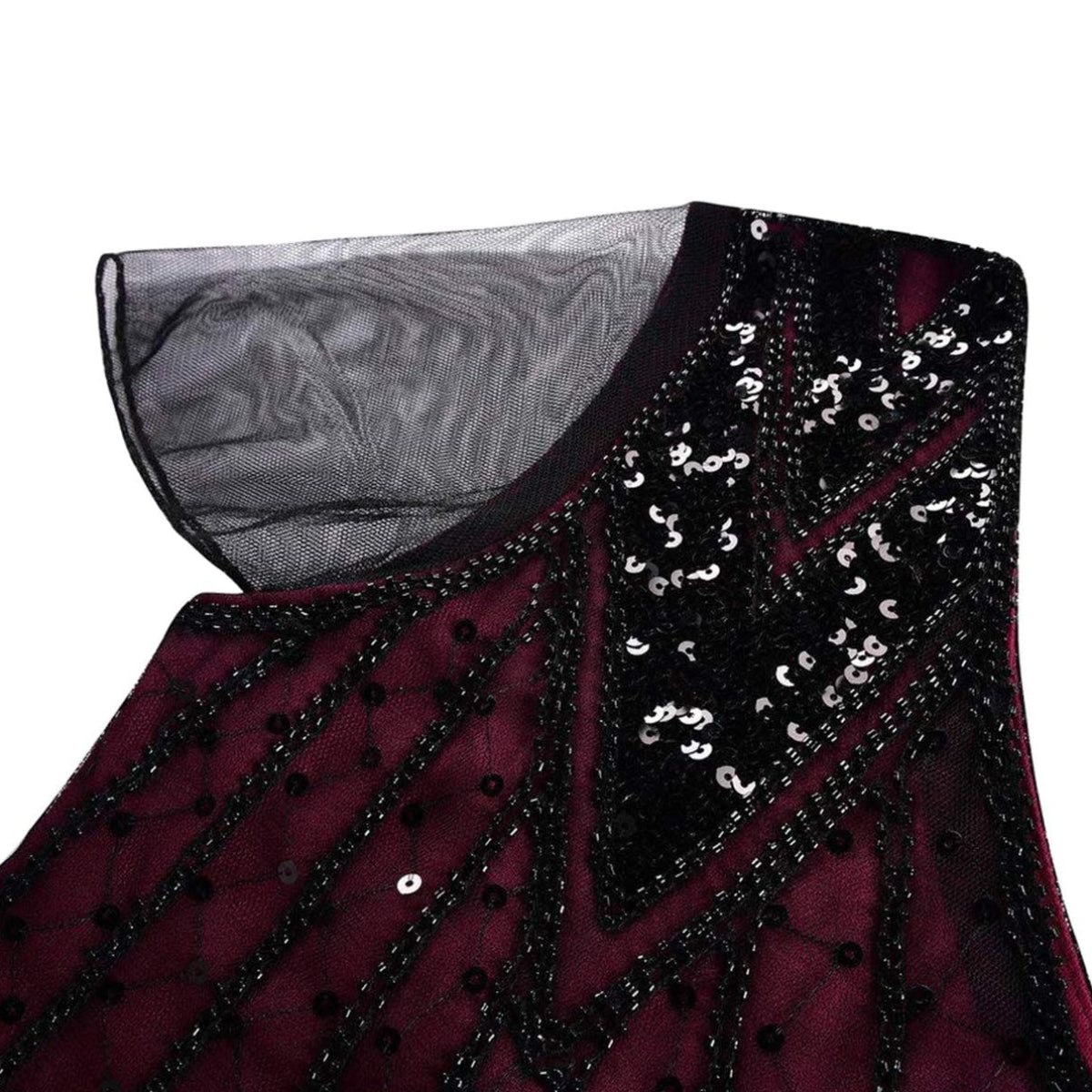 1920s Sequin Mermaid Gown with Accessory Set