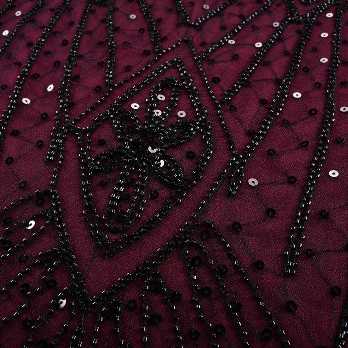 1920s Sequin Mermaid Gown with Accessory Set