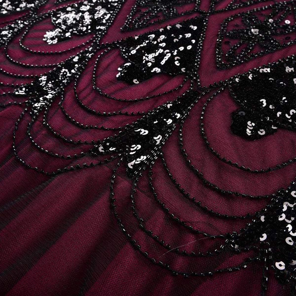 1920s Sequin Mermaid Gown with Accessory Set