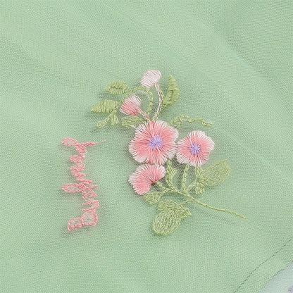 Floral Embroidered V-Neck Midi Dress