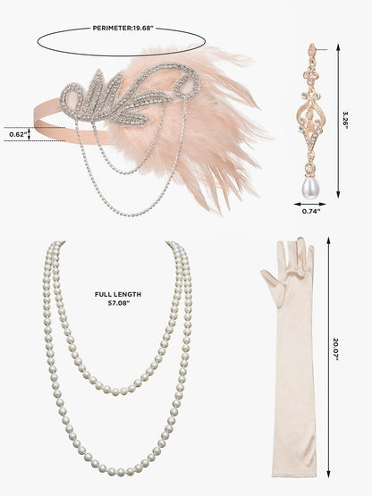 4Pcs 1920s Gatsby Accessory Set