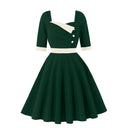 Contrast Button Dream Midi Dress