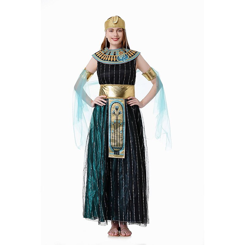 Cleopatra Costume Black Egyptian Queen Dress