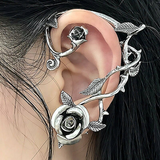 Rose Elf Ear Cuffs Flower Fairy Ear Accessories