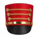 Set costume da Schiaccianoci da uomo in 4 pezzi, rosso con spalline frangiate