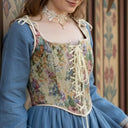 Renaissance Floral Corset Bodice for Cottagecore Outfits
