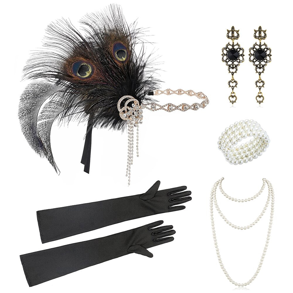5Pcs 1920s Flapper Accessory Set