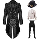 Men's Black & Gold Steampunk Tailcoat Costume Set