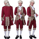 Men's Burgundy Gold-Vine Aristocrat 6-Piece Costume Set