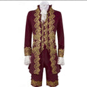 Men's Burgundy Gold-Vine Aristocrat 6-Piece Costume Set