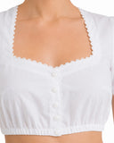 Blusa Dirndl blanca para mujer de Oktoberfest