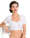 Blusa Dirndl blanca para mujer de Oktoberfest