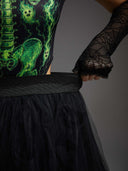 Women's Neon Skeleton Bride 3-Piece Halloween Costume Set