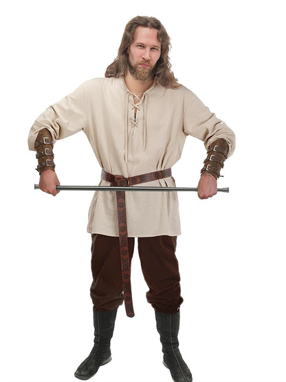 Pirate & Viking Style Outfit Set: Shirt, Pants, Waist Belt