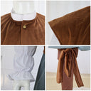 Conjunto de aventurero medieval con chaleco, camisa y pantalones