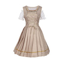 Oktoberfest Champagne Gold Dirndl Dress with Apron and Blouse - Retrorobe