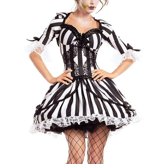 Women's Stripe Zombies Dress Fancy Dress