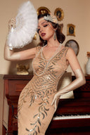 Allover Sequin Mermaid Maxi Evening Gown