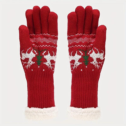 3 PCS Christmas Hat Scarf Glove Set